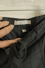 Ann Taylor Loft Gray Cargo with Seams Capris | 00P
