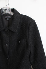 Steve Madden Eponine Tweed Black Blazer | M