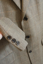 Jos A Bank Brown Silk Wool and Cashmere Blend Herringbone Jacket | 39