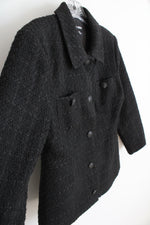 Steve Madden Eponine Tweed Black Blazer | M