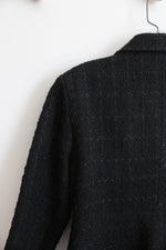 Steve Madden Eponine Tweed Black Blazer | M