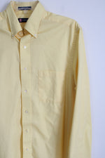 Chaps Light Yellow Button Down Shirt | 15-15 1/2 34/35