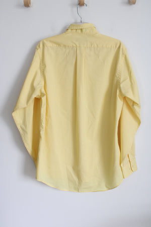 Chaps Light Yellow Button Down Shirt | 15-15 1/2 34/35