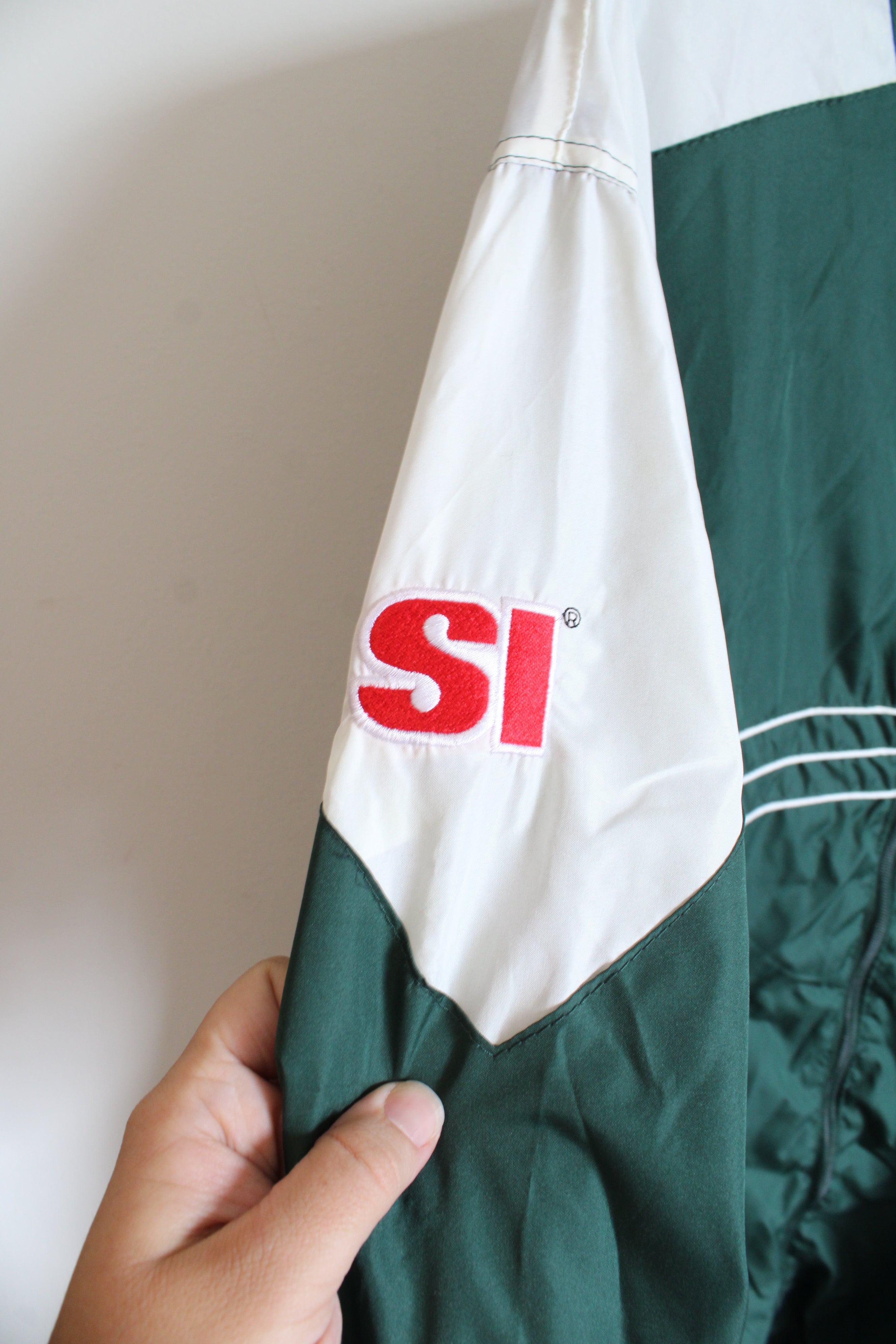 NFL Team Apparel Philadelphia Eagles Green White & Gray Windbreaker Jacket | XXL