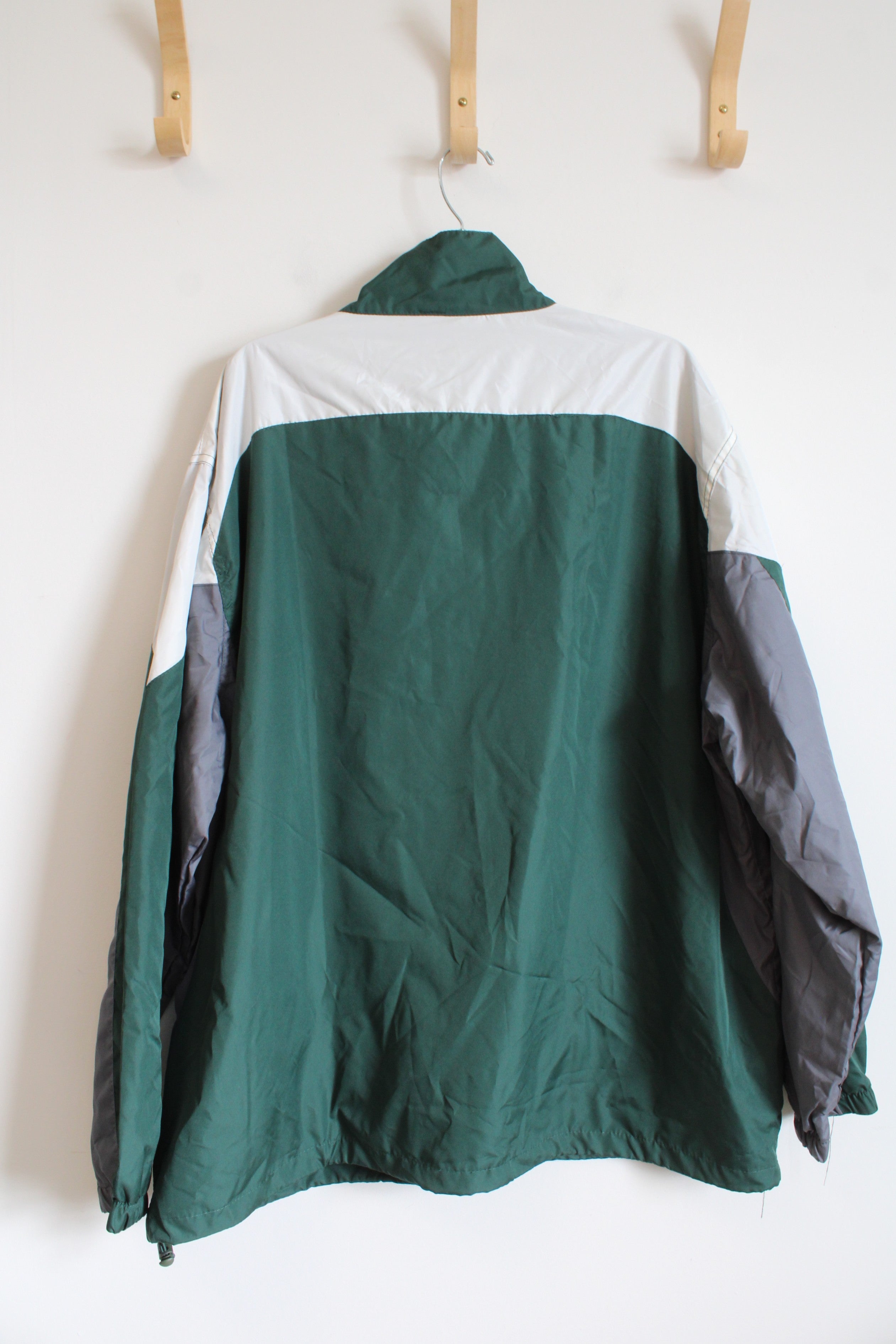 NFL Team Apparel Philadelphia Eagles Green White & Gray Windbreaker Jacket | XXL