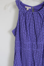 Dressbarn Purple Eyelet Dress | 16