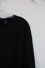 Land's End Black Crewneck Collar Sweatshirt | L