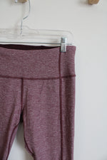 LuLaRoe Maroon Heathered Bordeaux Ruched Leggings | M