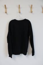 Land's End Black Crewneck Collar Sweatshirt | L