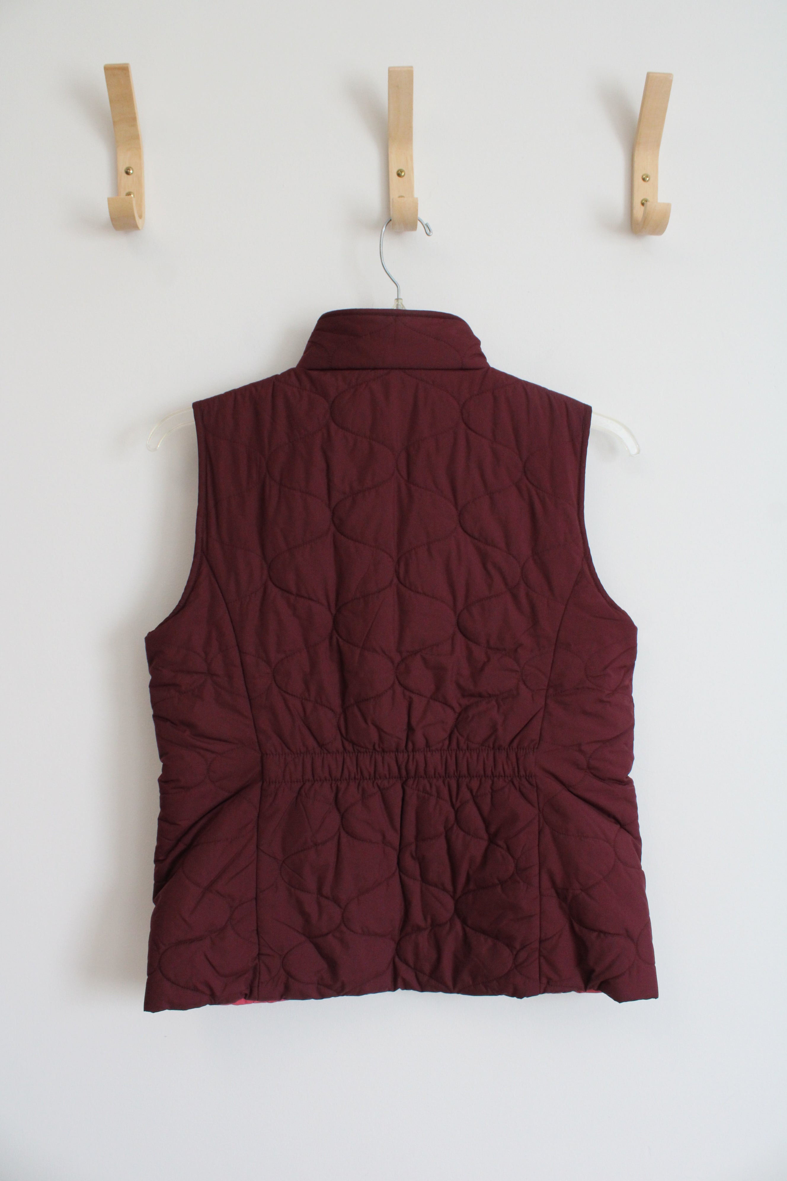 Talbots Maroon Quilted Vest | S