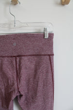 LuLaRoe Maroon Heathered Bordeaux Ruched Leggings | M
