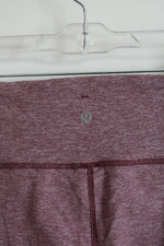 LuLaRoe Maroon Heathered Bordeaux Ruched Leggings | M