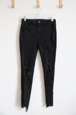 American Eagle Black Distressed Jegging Jeans | 4 Long