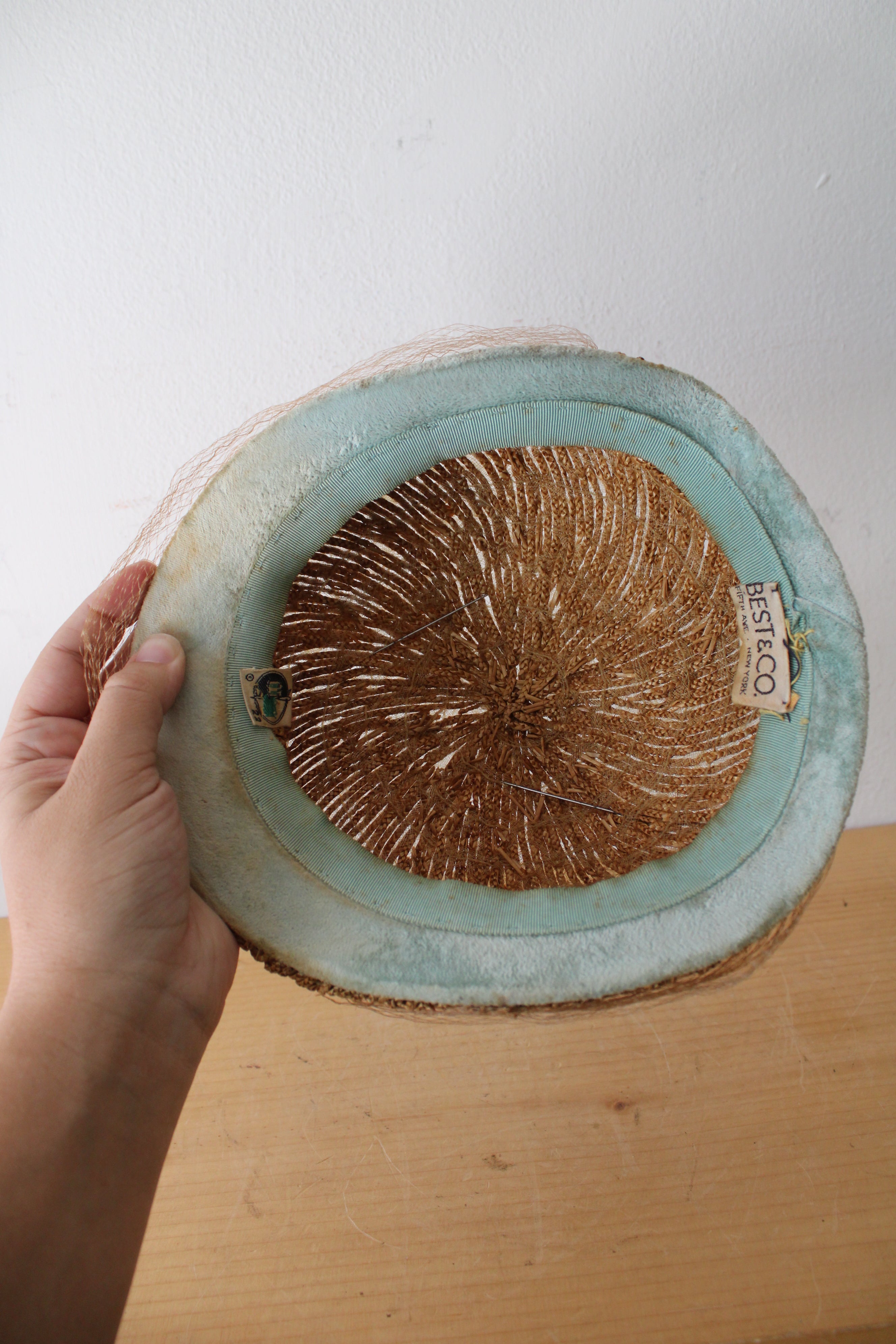 Vintage Best & Co. Straw Beaded Hat