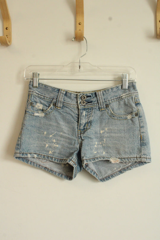 Bongo Light wash Bleached Distressed Denim Shorts | 0