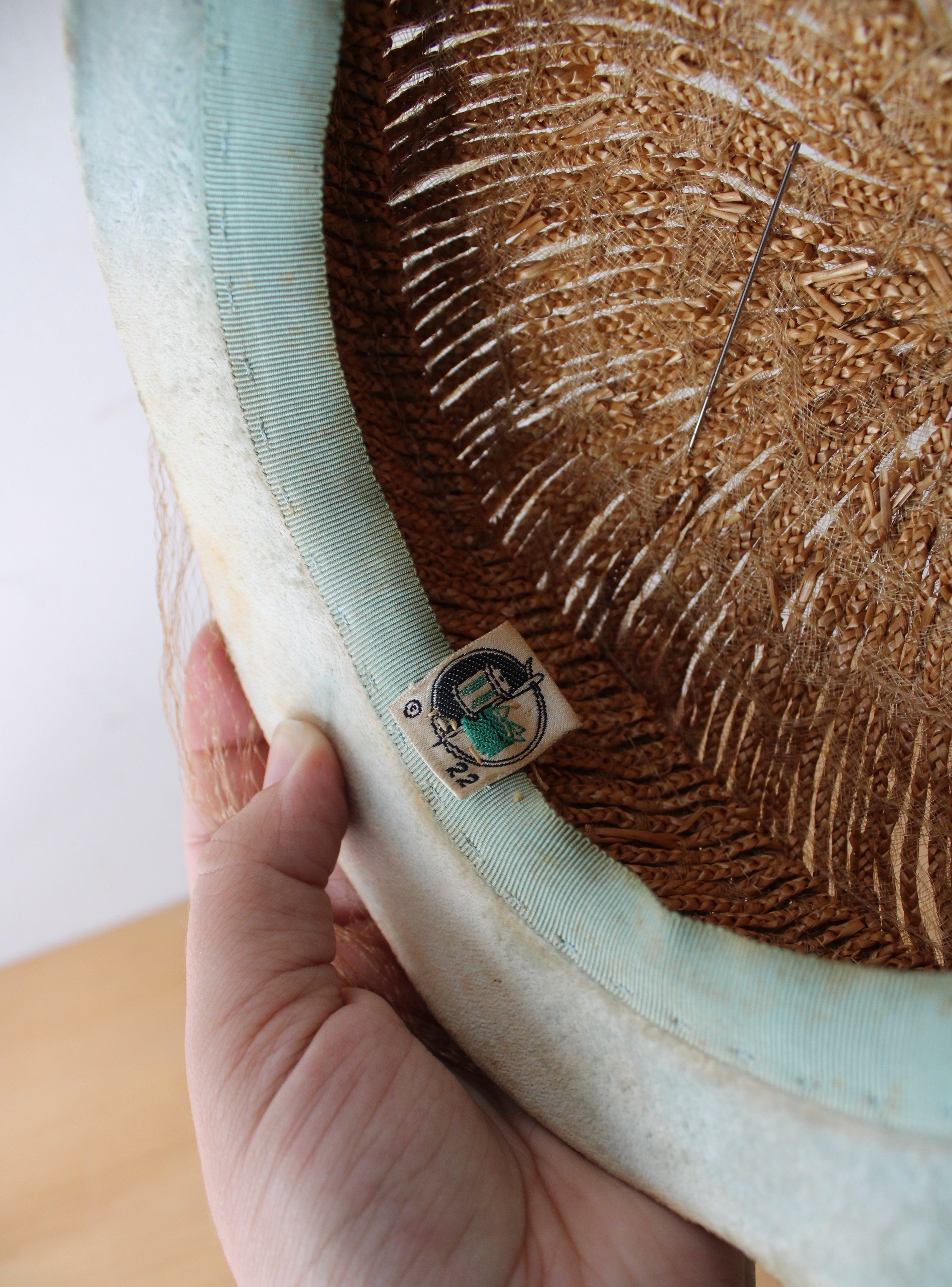 Vintage Best & Co. Straw Beaded Hat