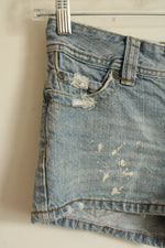 Bongo Light wash Bleached Distressed Denim Shorts | 0