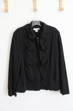 Christopher & Banks Black Knit Jacket | L