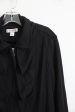 Christopher & Banks Black Knit Jacket | L