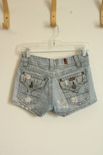 Bongo Light wash Bleached Distressed Denim Shorts | 0