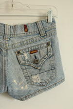 Bongo Light wash Bleached Distressed Denim Shorts | 0