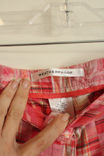 Weatherproof Pink and Orange Plaid Floral Bermuda Shorts | 6