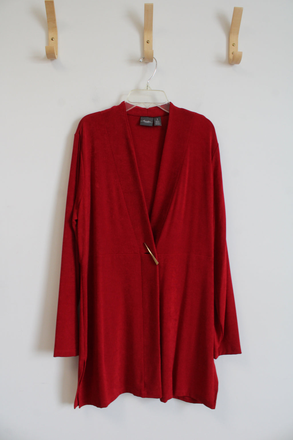Chico's Travelers Red Cardigan | 1 (M)