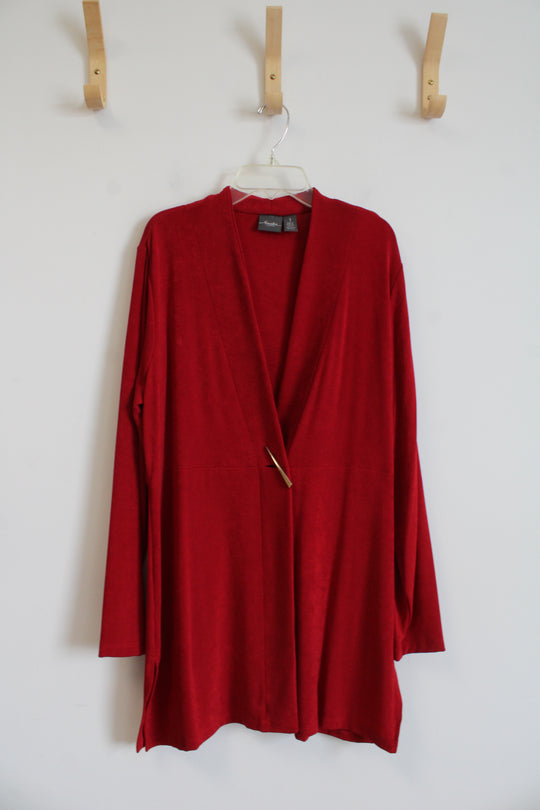 Chico's Travelers Red Cardigan | 1 (M)