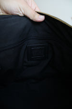 Coach Black Leather Ava Gold Chain Tote Bag