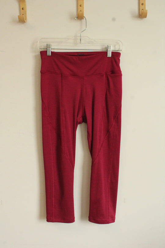 Reebok Maroon Capri Leggings | M