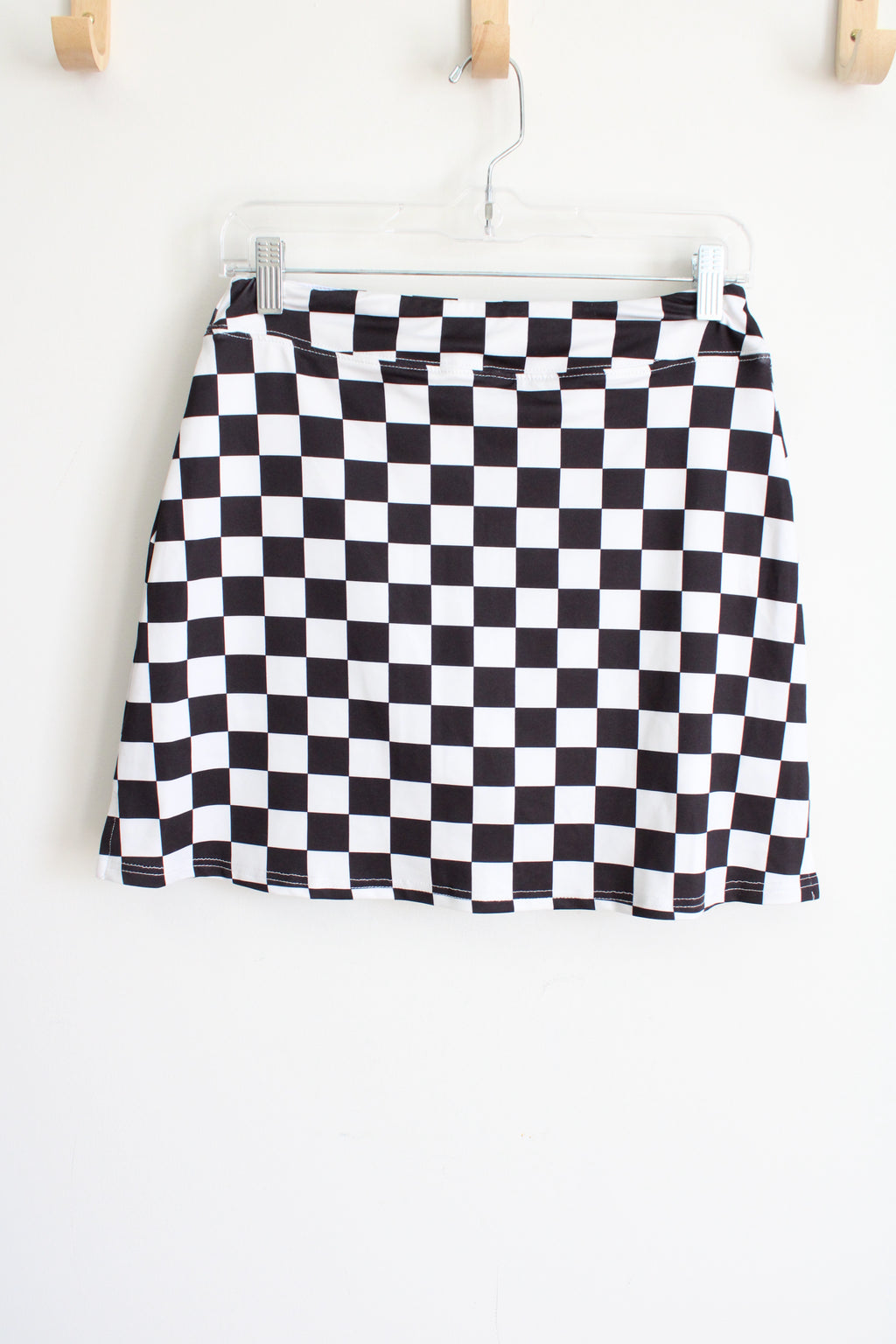 Ekouaer Black White Checkered Skort | S