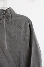 Eddie Bauer Green Soft Fleece Heathered 1/4 Zip Sweatshirt | M