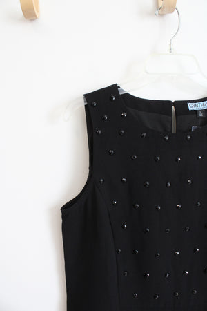 NEW Cynthia Rowley Embellished Black Sleeveless Top | L