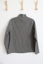 Eddie Bauer Green Soft Fleece Heathered 1/4 Zip Sweatshirt | M