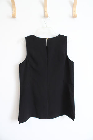 NEW Cynthia Rowley Embellished Black Sleeveless Top | L