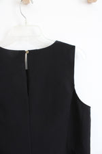 NEW Cynthia Rowley Embellished Black Sleeveless Top | L