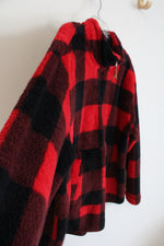Mountain Ridge Red & Black Buffalo Plaid Fuzzy 1/4 Zip Sweatshirt | 1X
