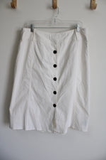 Worthington White Button Down Skirt | 16