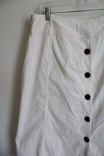 Worthington White Button Down Skirt | 16
