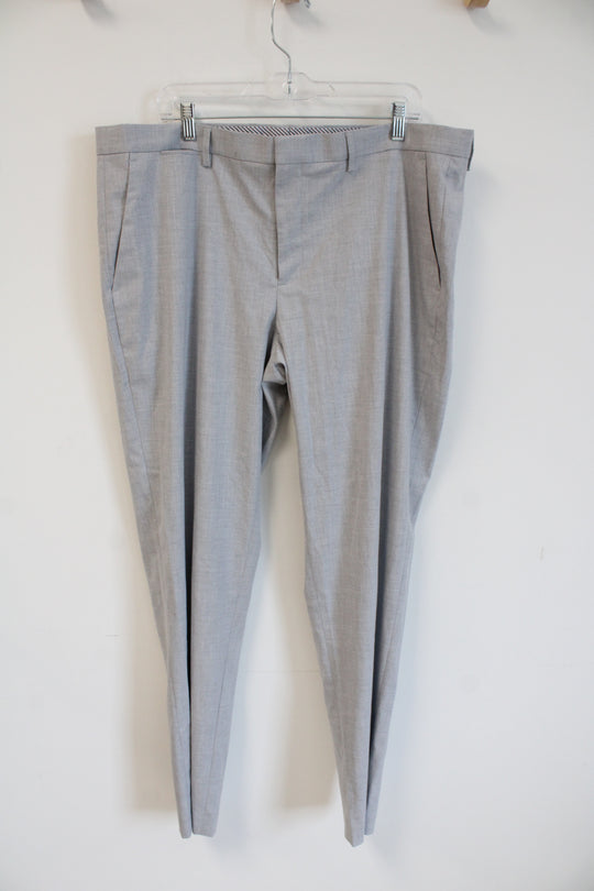 Express Light Gray Stretch Extra Slim Trousers | 38X34