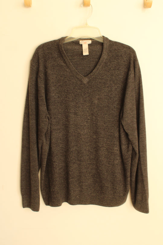 Dockers Dark Gray Dockers V-neck LS Sweater | XL