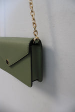 Michael Kors Jet Set Travel Green Gold Chain Crossbody Bag