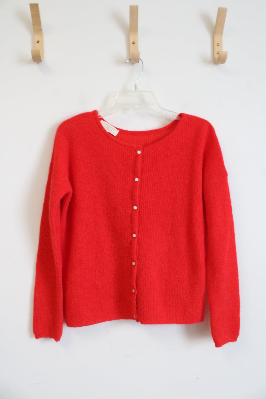 Sezane La Maille Gaspard Red Mohair Cardigan | S