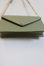 Michael Kors Jet Set Travel Green Gold Chain Crossbody Bag