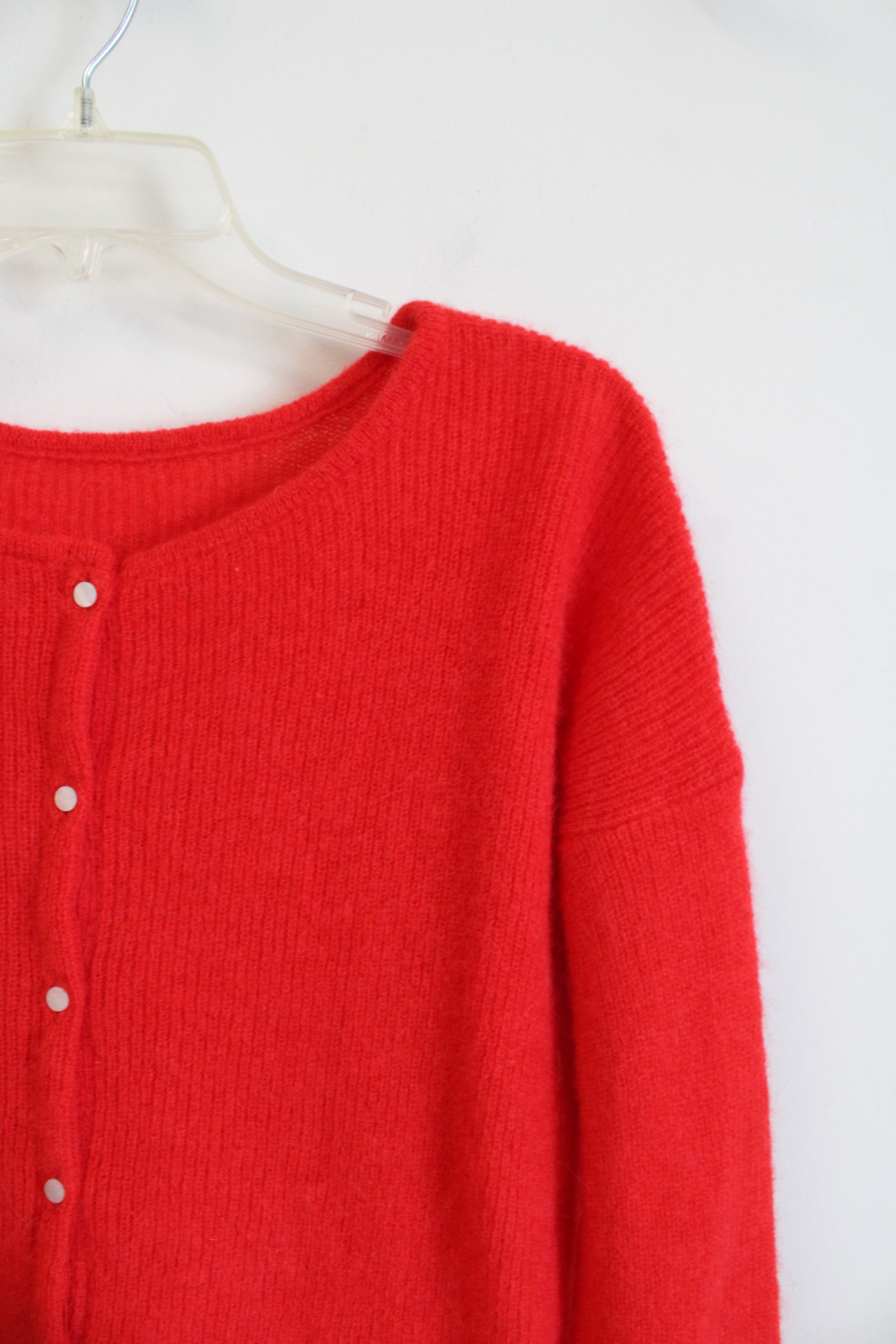 Sezane La Maille Gaspard Red Mohair Cardigan | S