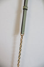 Michael Kors Jet Set Travel Green Gold Chain Crossbody Bag