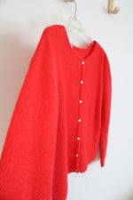 Sezane La Maille Gaspard Red Mohair Cardigan | S