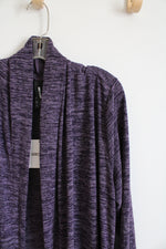 NEW Agnes & Dora Purple Heathered Cardigan | XL