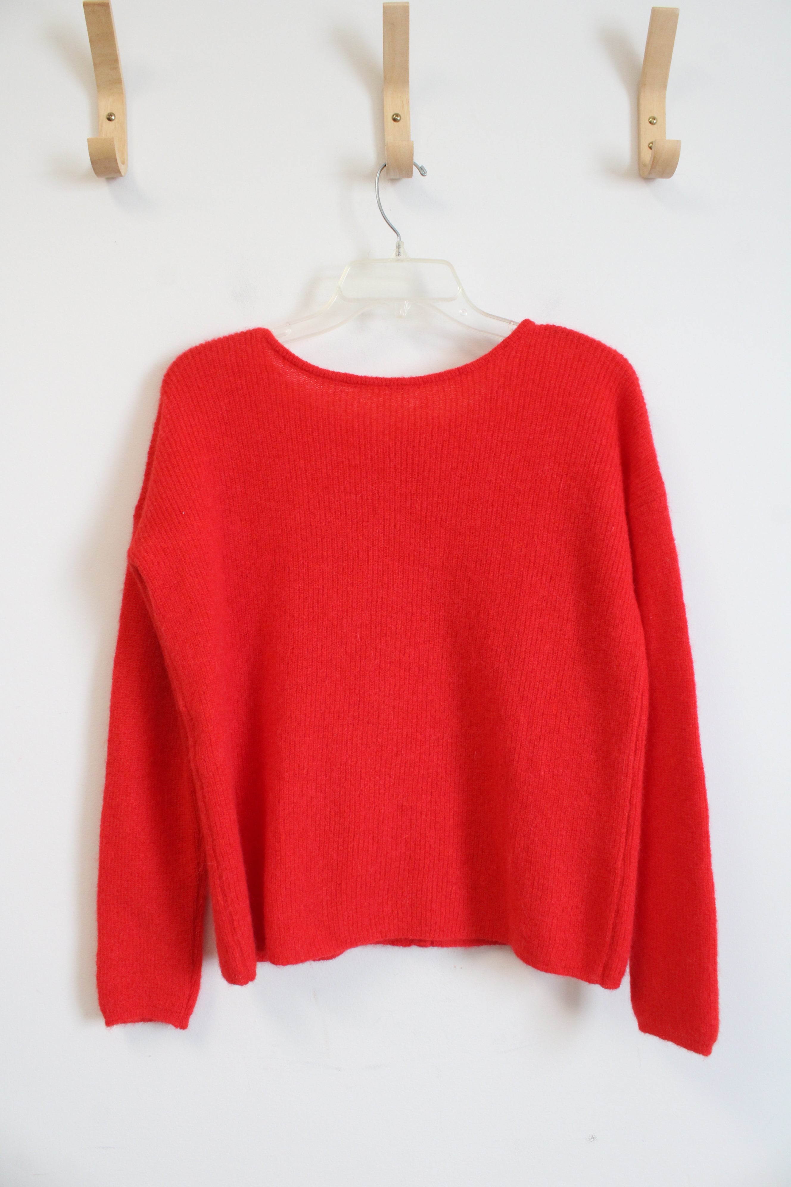 Sezane La Maille Gaspard Red Mohair Cardigan | S