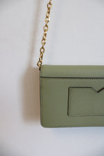 Michael Kors Jet Set Travel Green Gold Chain Crossbody Bag